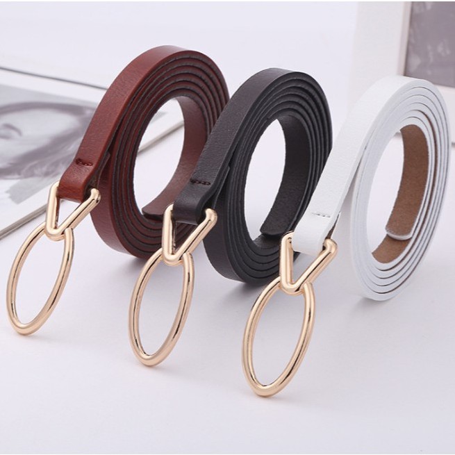 Thắt lưng , dây nịt nữ bản nhỏ 1cm , da thật thời trang