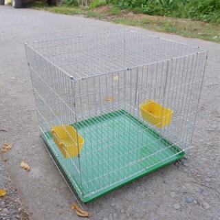 Lồng gà, lồng chim lắp ghép đủ phụ kiện.( tặng 1 hứng phân và 2 máng ăn rổ đẻ lót ổ)