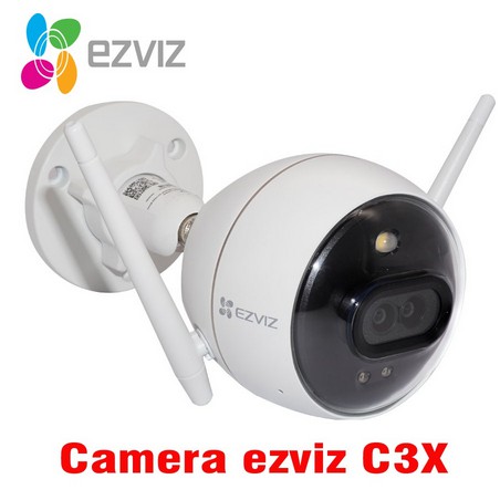 Camera Wifi Ezviz C3X 1080p 2.0M có còi, có đèn, có màu, ống kính kép, báo động chuẩn [hàng chính hãng bh 24 tháng]