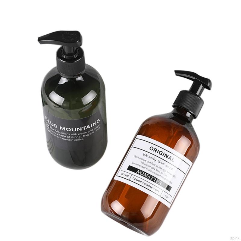 Chai nhựa tròn rỗng đựng dầu gội/sữa tắm có thể đổ đầy dung tích 500ml