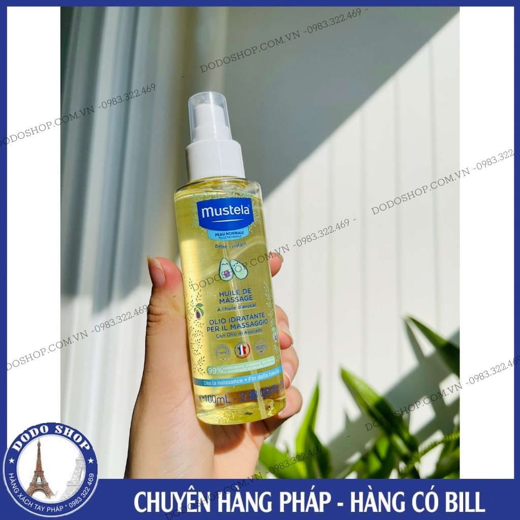 Dầu massage Mustela 100ml giúp bé thư giãn, thoải mái, ăn ngon, ngủ sâu