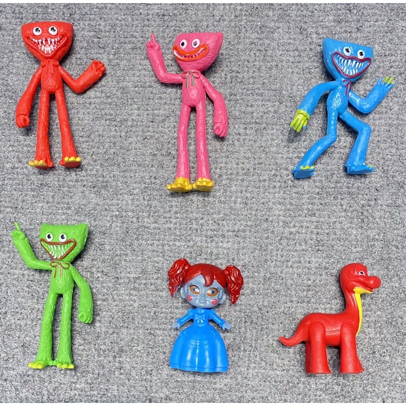 Bộ nhân vật game Poppy Playtime, Huggy Wuggy và Kissy Missy nhiều màu