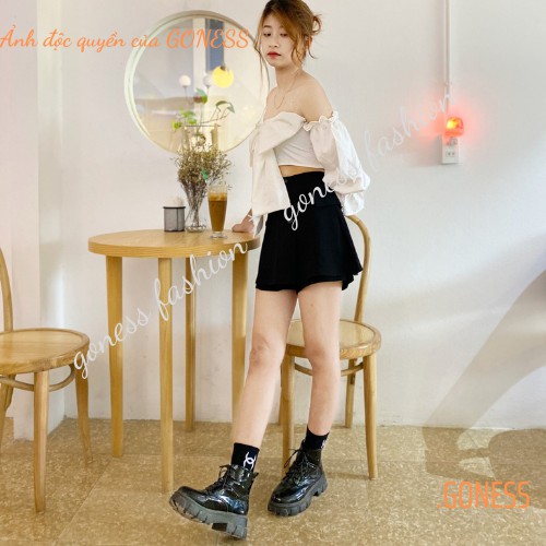 Chân váy ngắn Goness thời trang phối 6 cúc có quần trong thời trang trẻ trung dành cho nữ | BigBuy360 - bigbuy360.vn