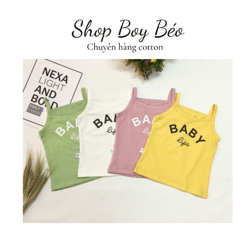 Áo hai dây bé gái 1_5 tuổi💥BAO CHẤT💥 áo dây 7_20kg cho bé gái chất cotton 4 chiều mềm mịn mát