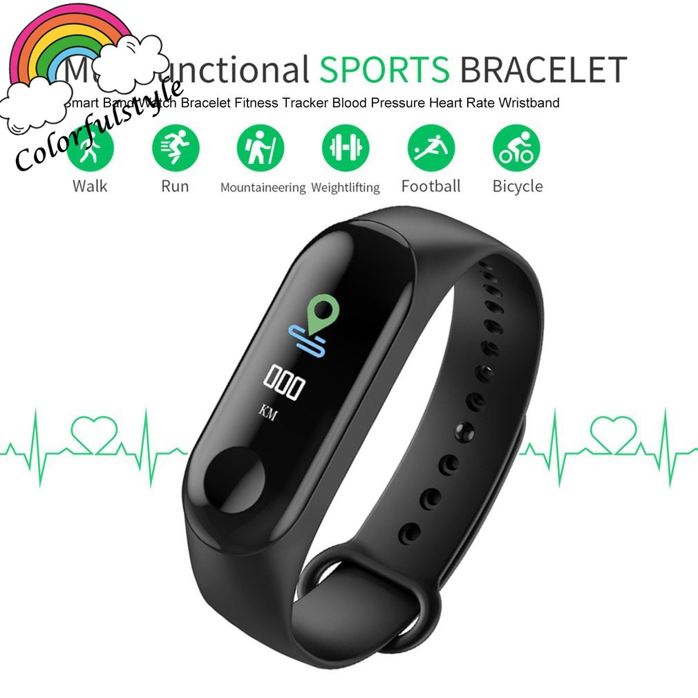 COLO  M3 Band Smart Watch Waterproof Bluetooth Fitness Tracker Wristband Heart Rate Watch Bracele