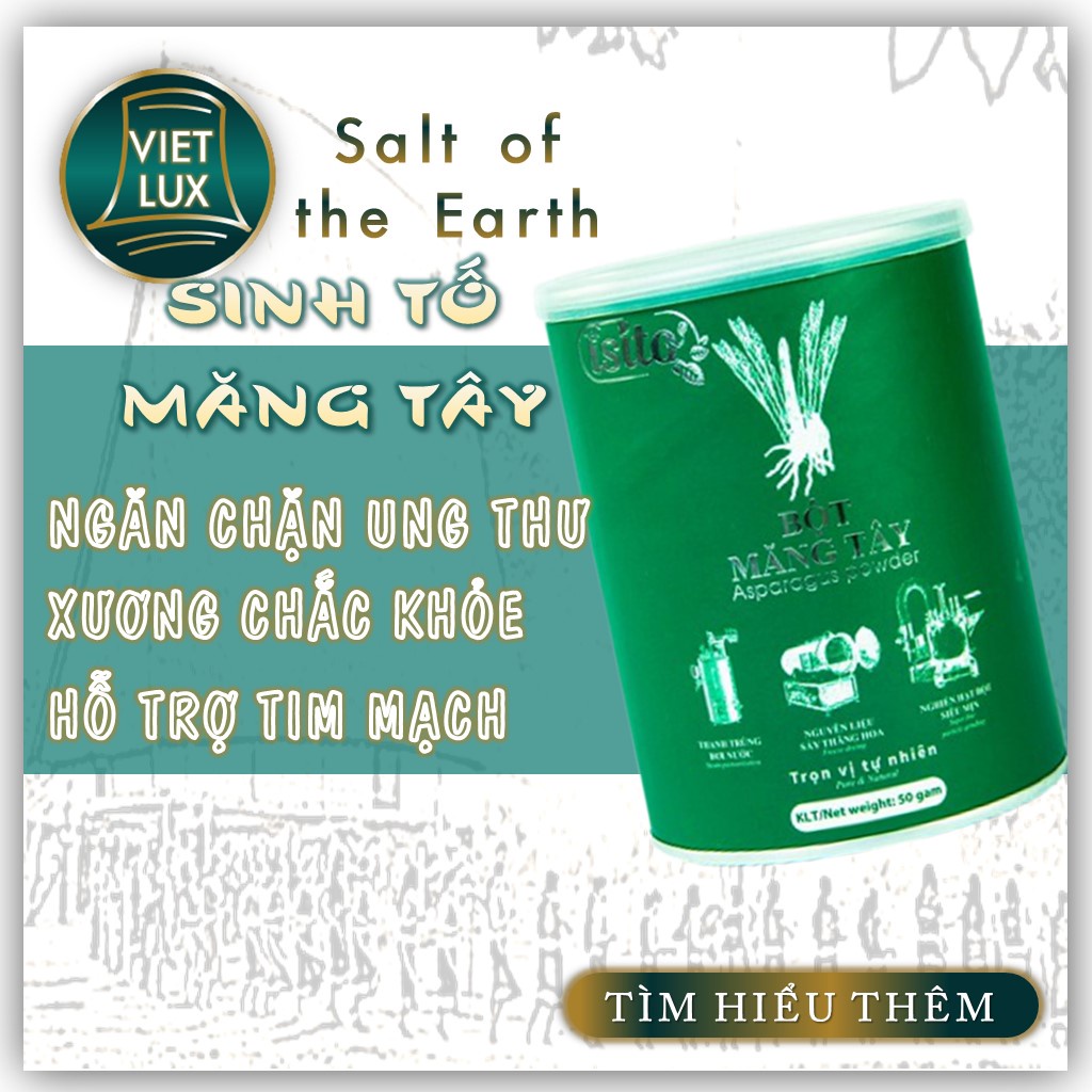 Bột sinh tố măng tây ISITO 50g thanh nhiệt, tốt cho tim mạch, chắc xương, ngăn ngừa ung thư