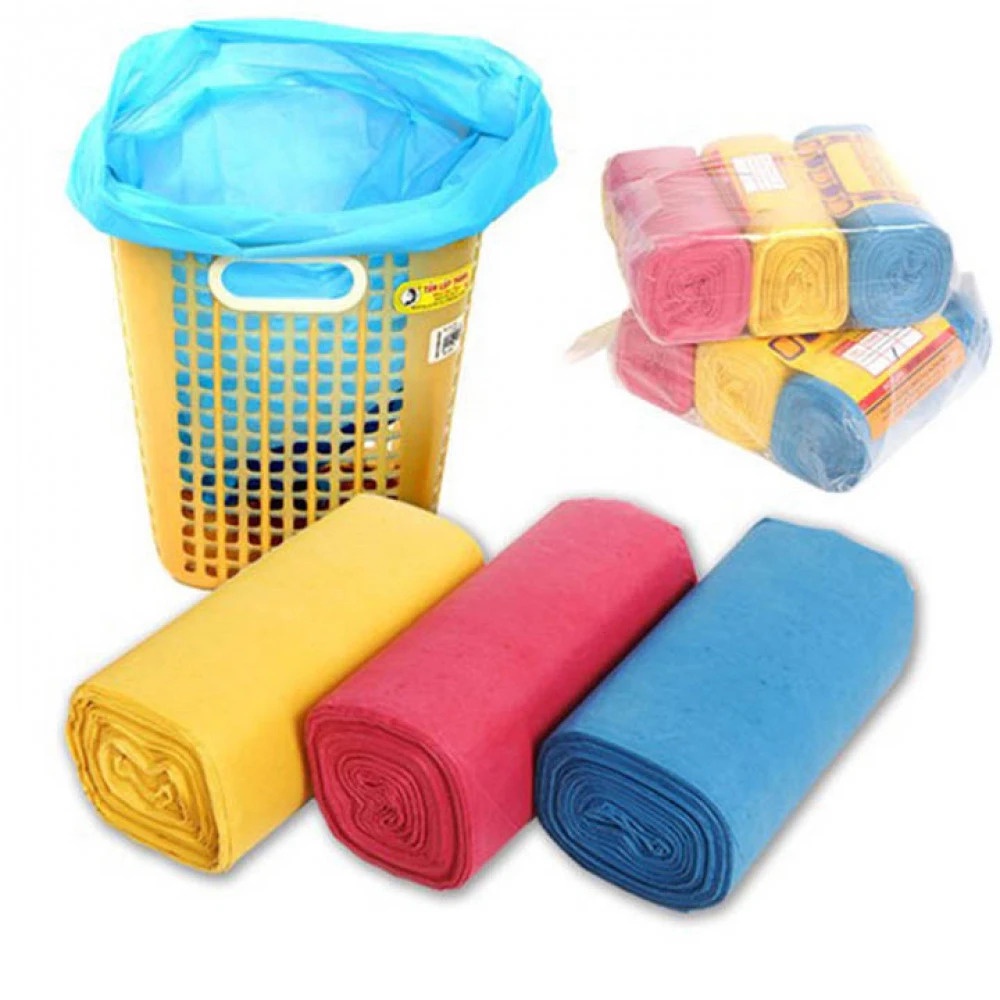 Túi Đựng Rác Tự Hủy Bịch 3 Cuộn 1KG Túi Bóng Bao Bịch Rác Cuộn Nilong Đen Màu Tự Phân Hủy Sinh Học Nhiều Kích Thước