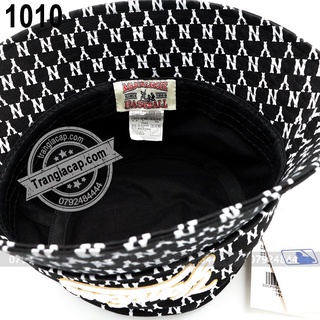Combo 2 Nón bucket MLB Monogram NY đen