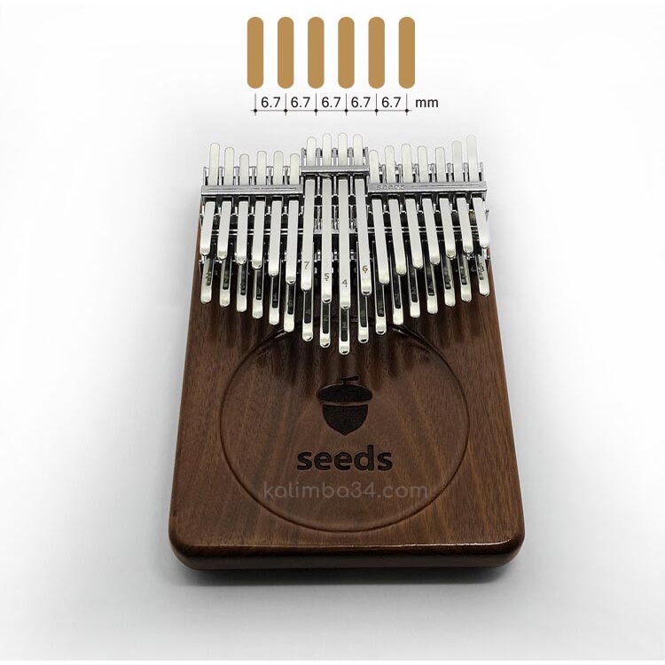 Đàn Kalimba 34 phím QUYNHLEMO, SEEDS , gỗ Óc Chó Đen Bắc Mỹ , Piano ngón tay cái , phụ kiện tặng kèm hấp dẫn