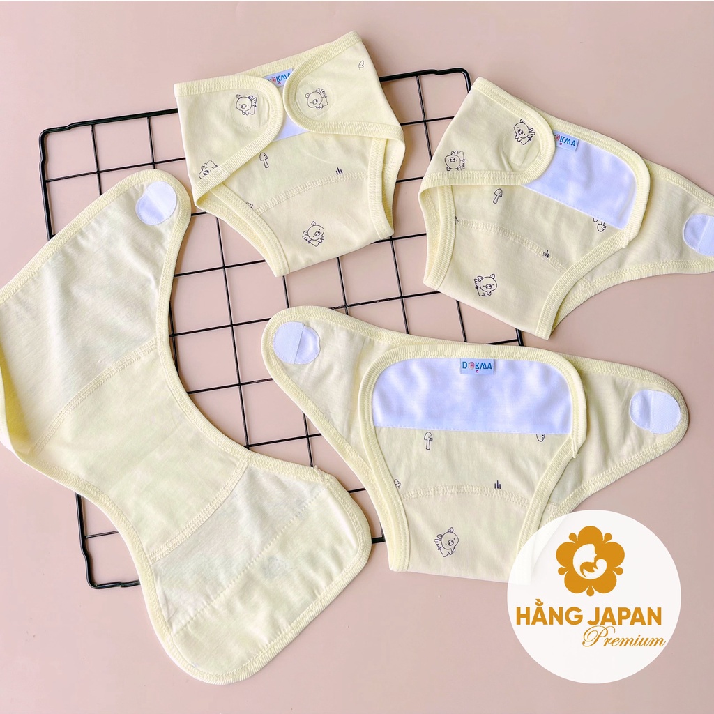 Tả vải dán Organic cotton Dokma cho bé sơ sinh (set 5 cái)