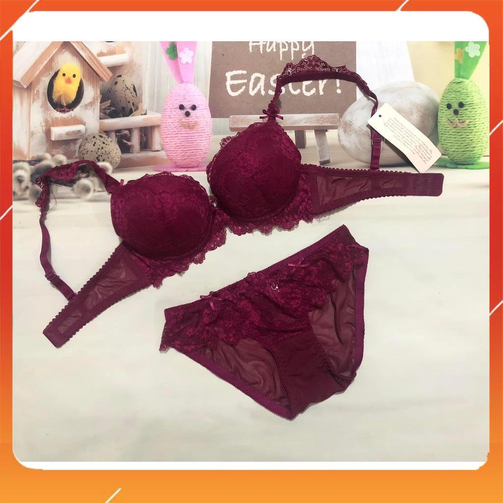 Set bộ đồ lót nữ Man chất liệu ren cao cấp áo có gọng cup chéo, có mút đệm. Mã B10415