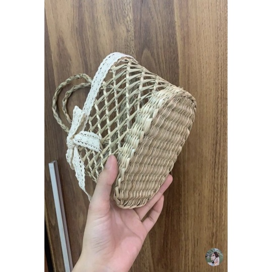 Túi cói cầm tay chụp ảnh, túi cói đi biển vintage đa dạng mẫu mã, thân thiện với môi trường