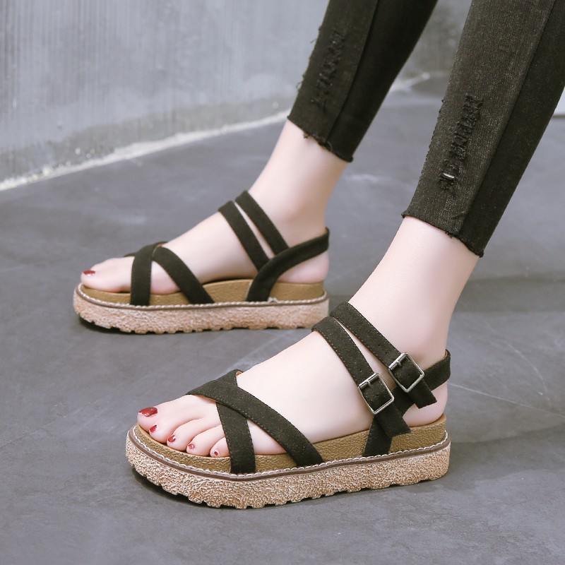 M32  Sandal nữ đế bệt mùa hè phiên bản mới hàn quốc