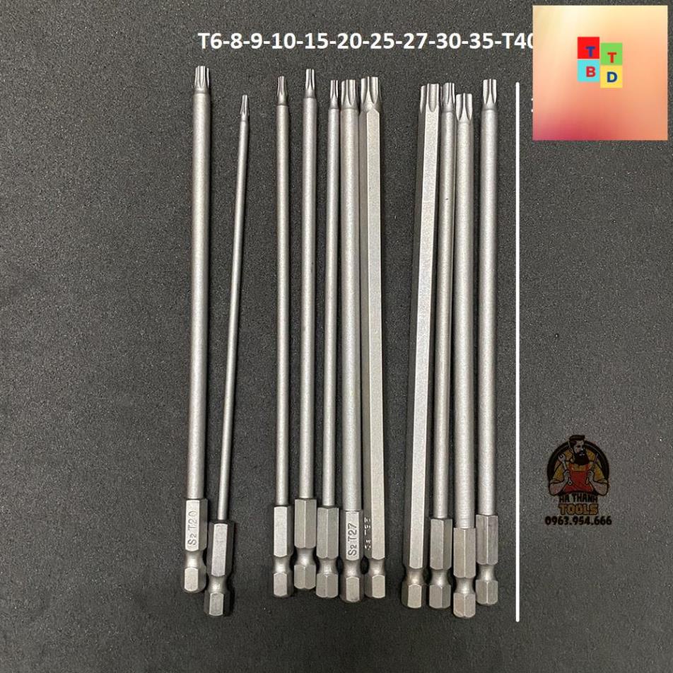 Bộ Mũi Lục Giác Hoa Thị Bắn Vít Chuôi Lục Giác - Đầy Đủ Các Cỡ  Cho Khoan Pin, Khoan Điện