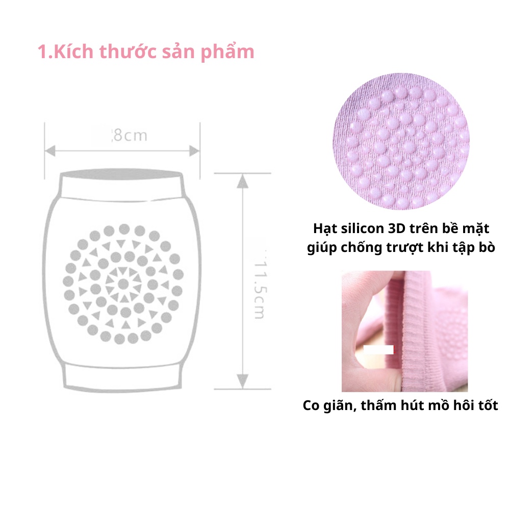Tất bảo vệ đầu gối có chống trượt cho bé Loại 1