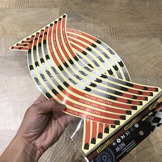 Tem Dán Vành Xe [Pha Màu] Phản Quang [ 1 Bộ ]