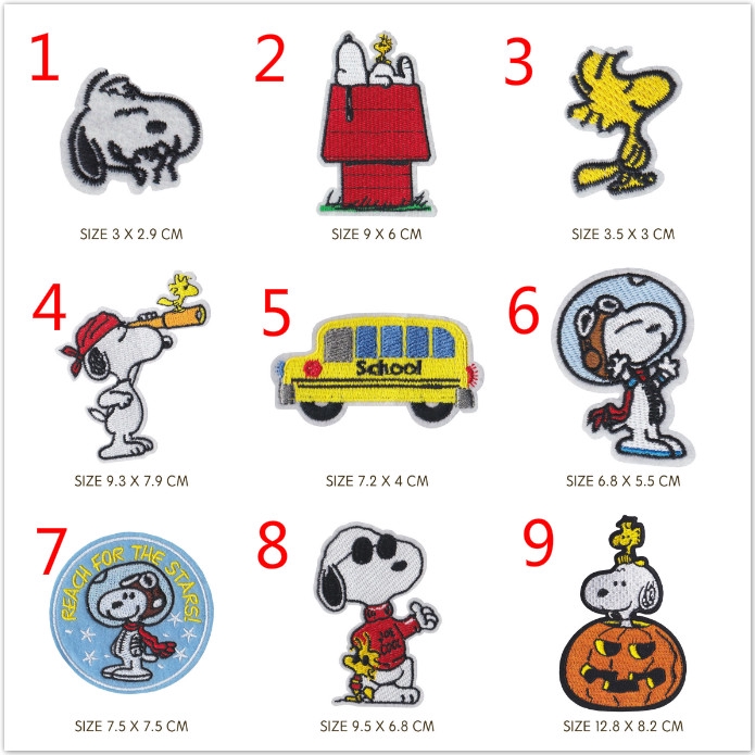 Sticker Ủi Thêu Hình Chó Snoopy