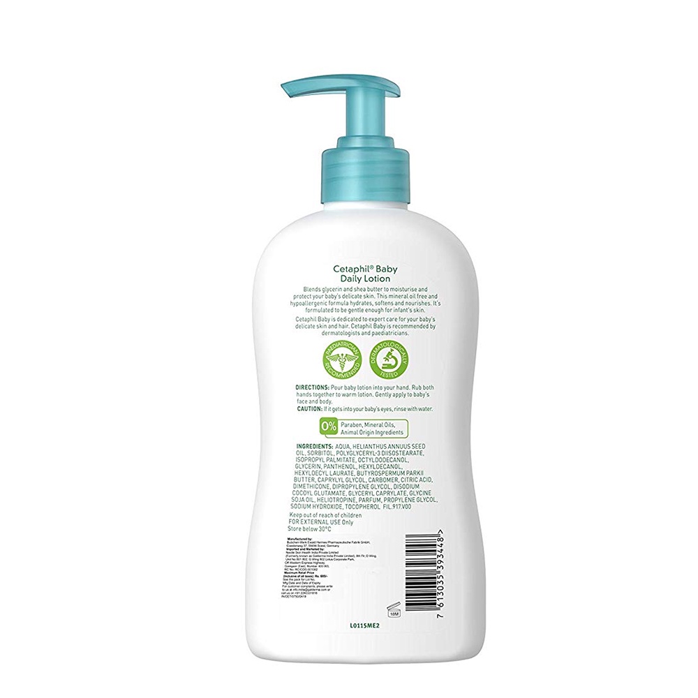 Sữa dưỡng da cho bé - Cetaphil Baby Daily Lotion with Organic Calendula 400ml