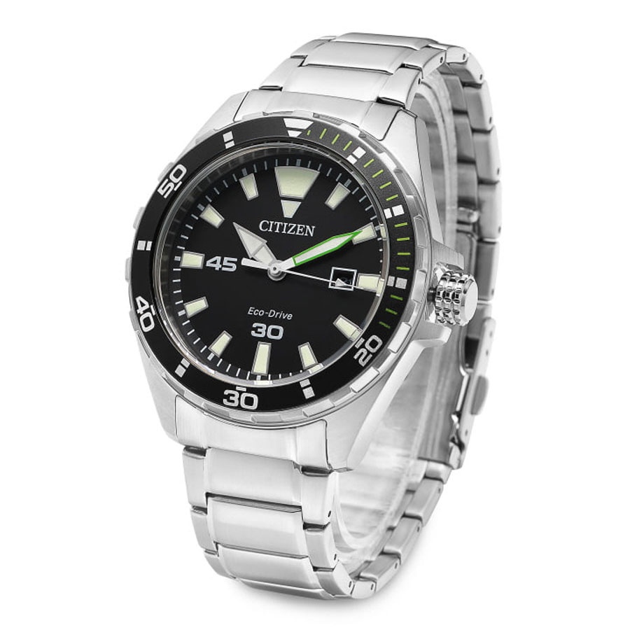 Đồng Hồ Nam Citizen Dây Thép Không Gỉ BM7451-89E - Mặt Đen