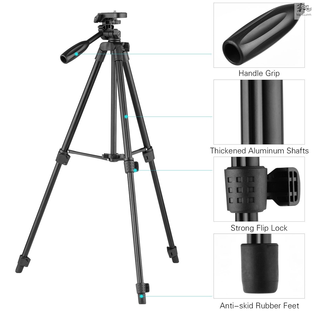 Giá Đỡ Ba Chân 3 Chân Bằng Hợp Kim Nhôm Điều Chỉnh Được Chiều Cao 115cm / 45in Tải Trọng 3KG 1 / 4 | BigBuy360 - bigbuy360.vn