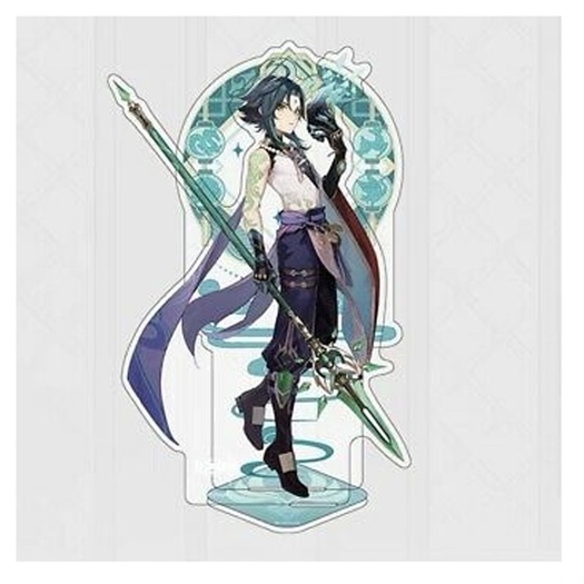 COMBO 4 món nhân vật XIAO game GENSHIN IMPACT standee lomo dây chuyền vòng tay anime chibi
