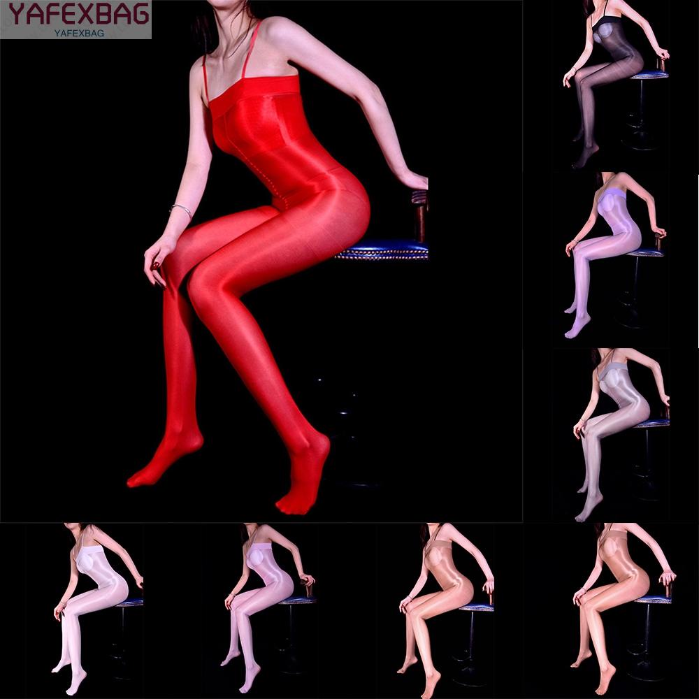 Pantyhose Oil Shiny Glossy Polyester Tights Transparent 1 Pcs Ladies Solid Color