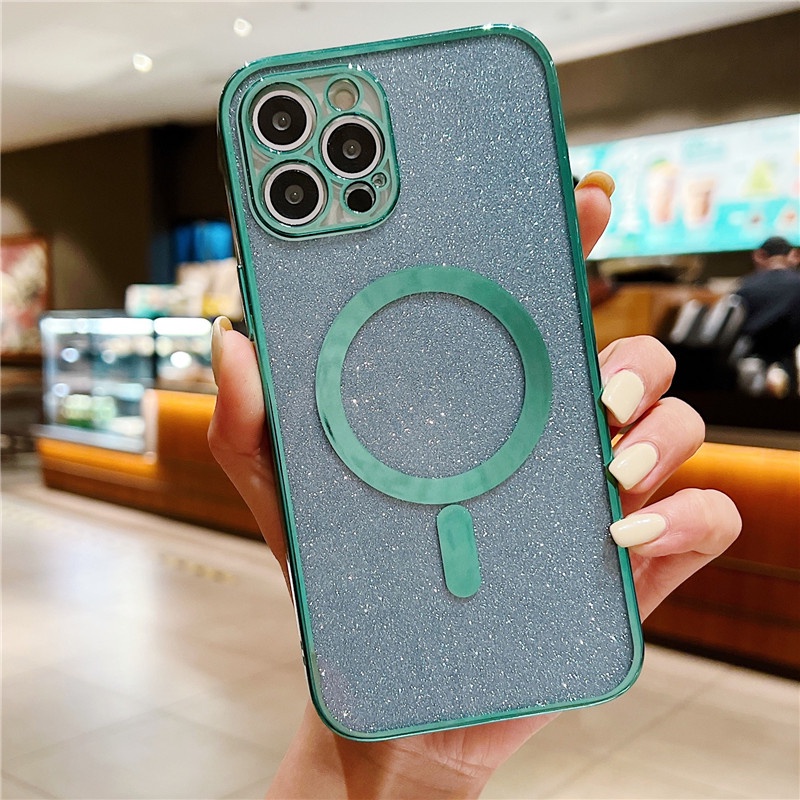 Ốp Điện Thoại Mềm Mạ 6D Lấp Lánh Sang Trọng Cho Iphone 13 12 11 Pro MAX XR X XS MAX