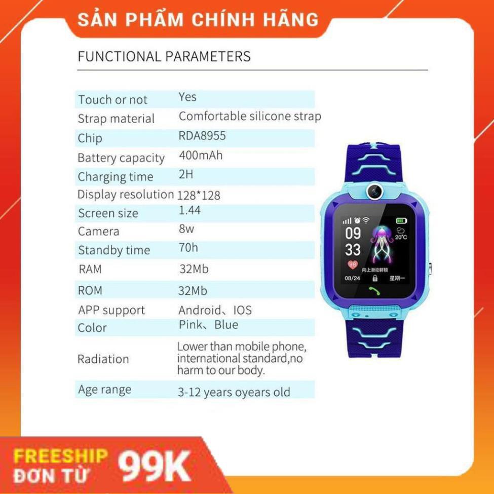 [Chính Hãng]  Đồng Hồ Thông Minh Q12 dành cho trẻ em, Chống nước IP67,  Định Vị LBS, Gọi SOS khẩn cấp