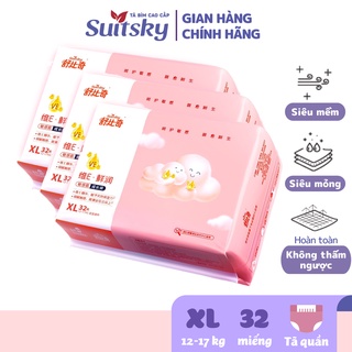 Combo 3 tã/ bỉm quần suitsky vitamin e nội địa trung cho bé từ 12-17kg - size xl32