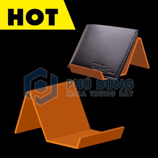 Kệ Đế Mica CAM Trưng Bày Bóp Ví Nam - Combo 10 cái