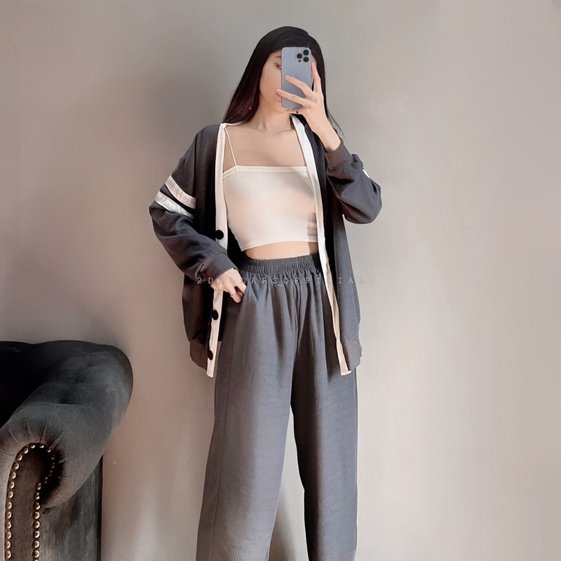 Set Thể Thao Thom Dài 2 Sọc