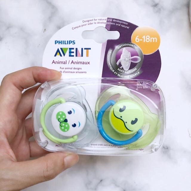 SET ĐÔI TI GIẢ CHỐNG VẨU AVENT 0-6m & 6-18m