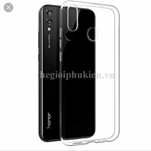 Ốp lưng dẻo silicon+kính cường lực huawei honor 8X siêu mỏng trong suốt