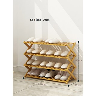 Kệ để giày gấp gọn bằng tre