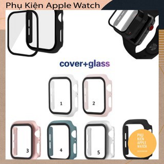 [Ốp kèm kính AW] Ốp vViền Kèm Kính Cường Lực Bảo Vệ Mặt Apple Watch 38mm, 40mm, 42mm, 44mm Chống Bbẩn