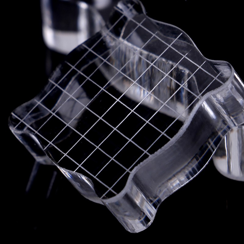 Khối acrylic Trong Suốt Dùng Trang Trí Thủ Công Kèm 2 Con Dấu DIY