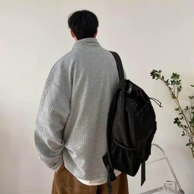 Áo Khoác Màu Trơn Tay Dài Dáng Rộng áo khoác nỉ Đơn Giản áo khoác nữ form rộng Phong Cách Hàn Quốc áo khoác Nam Nữ