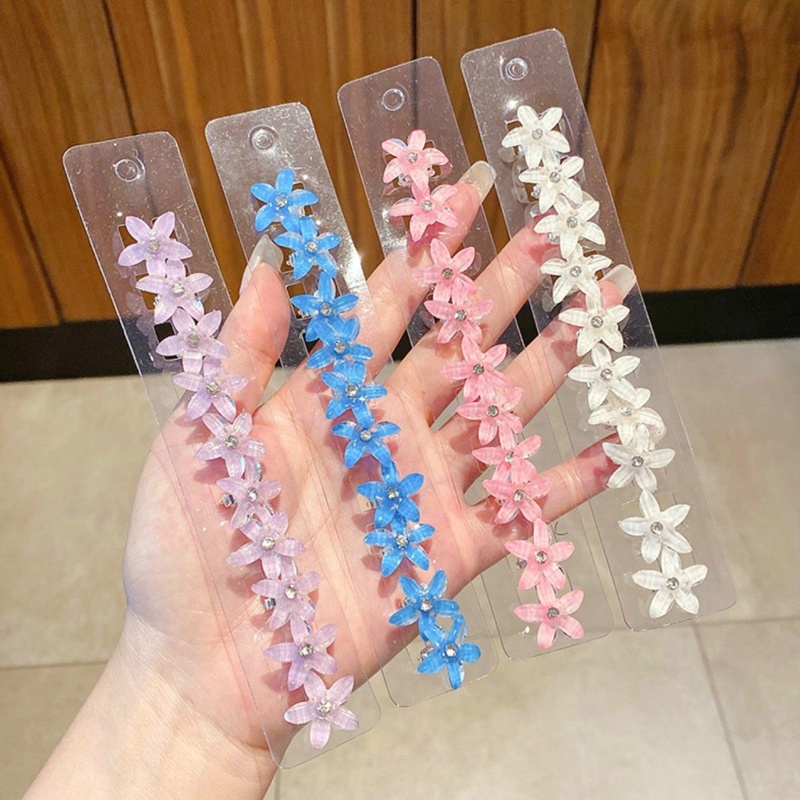 Bộ 10 Kẹp Tóc Hoa Nhỏ Xinh Xắn Phong Cách Hàn Quốc Cho Bé Gái