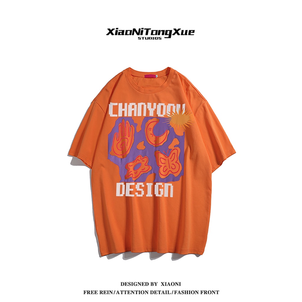 Áo Thun Cotton Tay Lỡ Dáng Rộng Thiết Kế Mới 2021