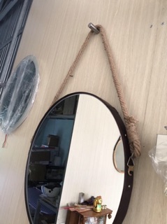 GƯƠNG VIỀN TRÒN DÂY DA D60 ( Đường kính 60cm)