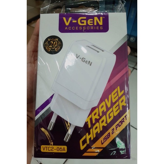 Củ Sạc V-Gen Vtc2-06A 2 Cổng Usb 100%