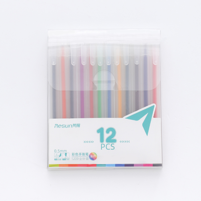 Bộ 12 Bút Gel Nhiều Màu Với Ngòi 0.5mm Tiện Lợi