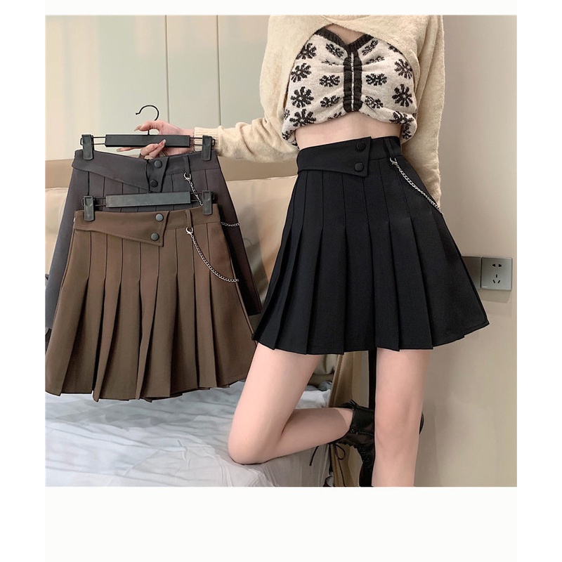 Chân Váy Chữ A Lưng Cao Xếp Ly Phong Cách Hàn Quốc Thời Trang Mùa Hè Hàng Mới Dành Cho Bạn Nữ 2022