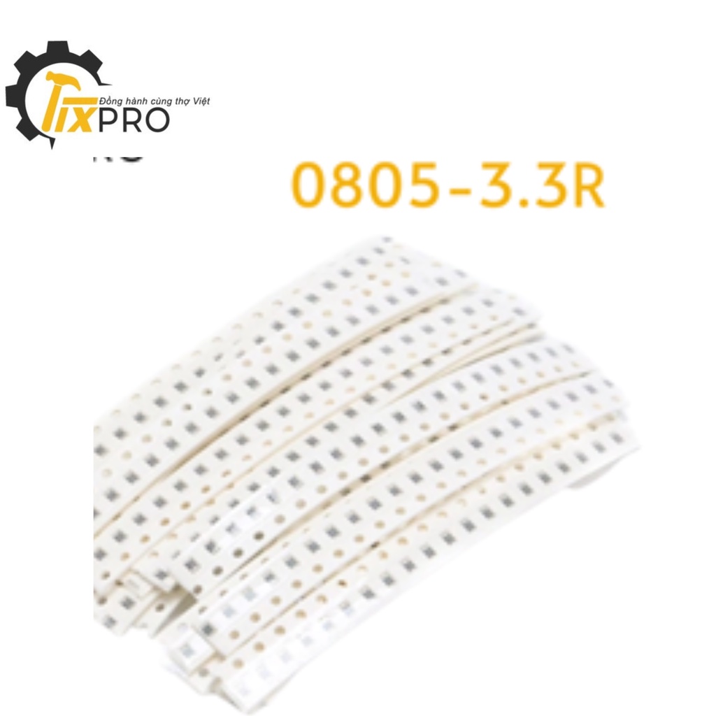 Điện trở dán 0805-3.3R 1% 2.0x1.2mm (Túi 100c)