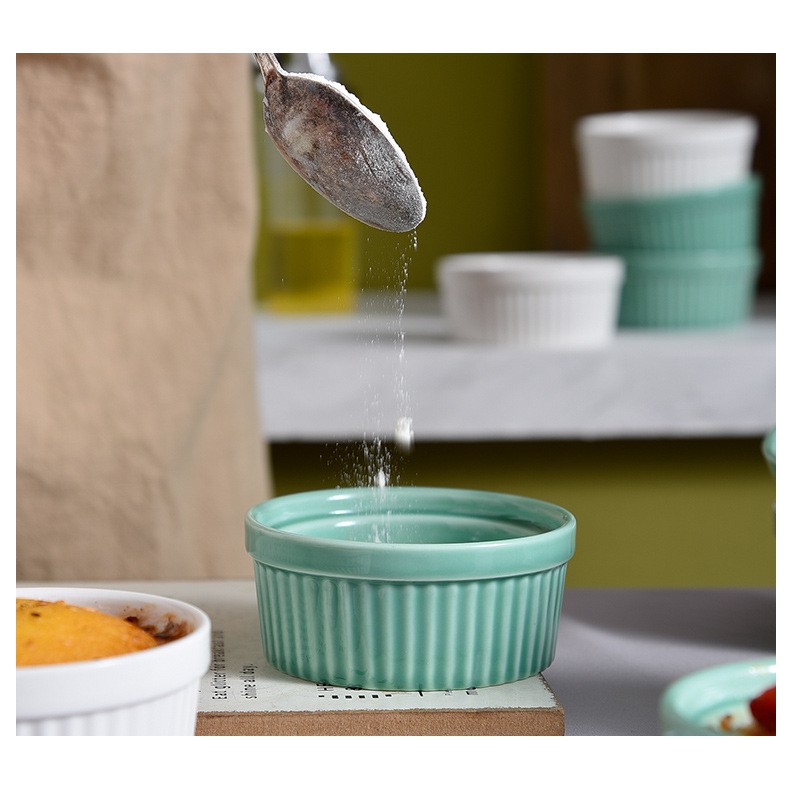 Bát sứ gia vị, khuôn bánh cupcake size to miệng 9,2 x 4 cm chất sứ bóng đẹp