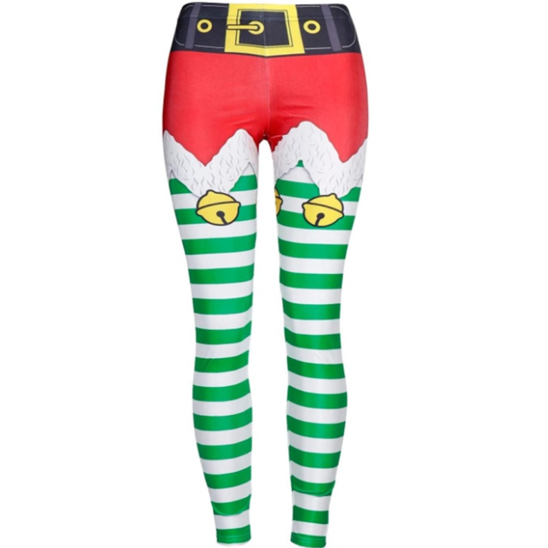Xiangbao Quần Tất In Hình Yêu Tinh Giả Giáng Sinh Vui Nhộn Cho Nữ