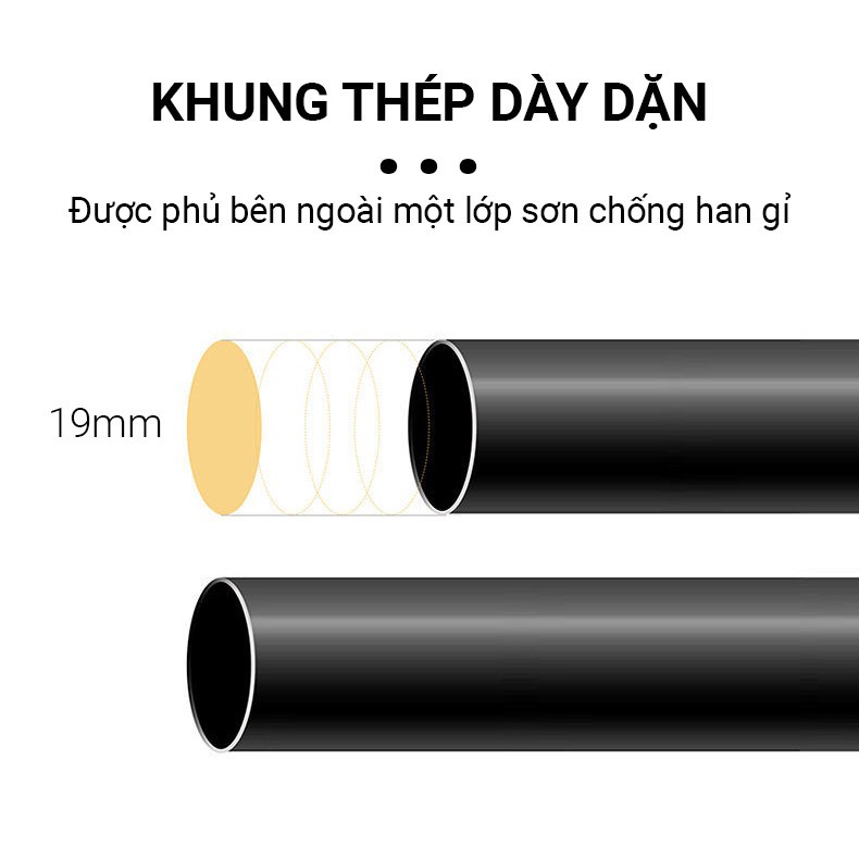 [Tặng Đèn Led Treo Kệ] Giá treo quần áo phong cách thời trang, gọn gàng và trẻ trung cải tiến thêm móc treo túi và mũ