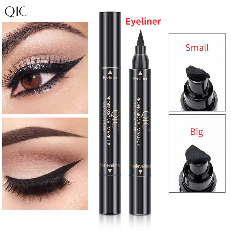 Kẻ Mắt Dạng Lỏng QIC Thiết Kế Hai Đầu Trang Điểm Nhanh Khô Chống Thấm Nước Và Mồ Hôi