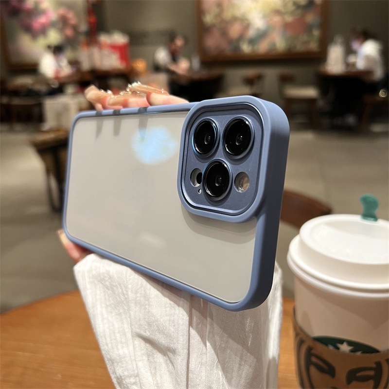 Ốp Điện Thoại Trong Suốt Chống Sốc Chống Rơi Có Miếng Bảo Vệ Lens Cho iPhone 11 12 Pro Max 13 Pro Max
