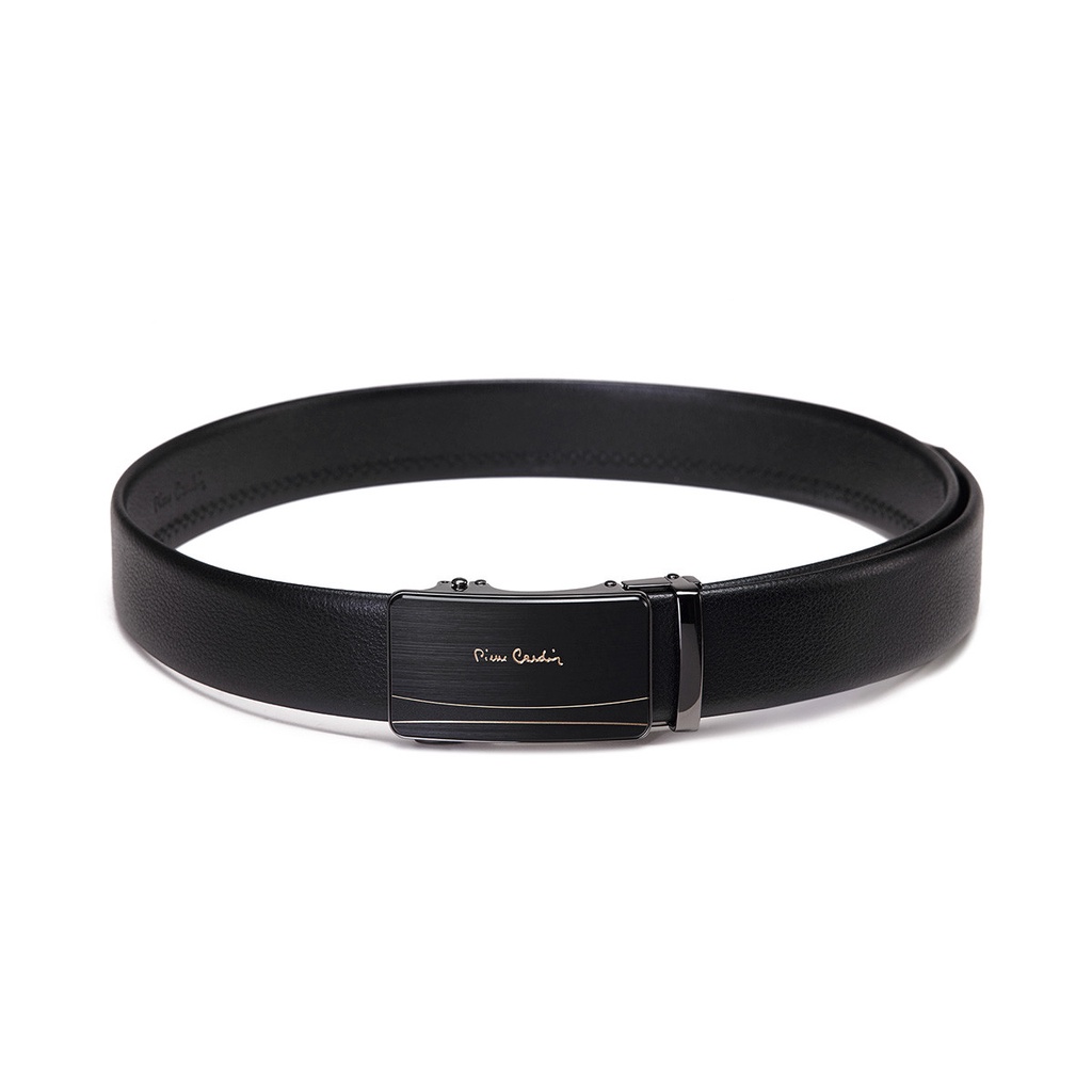 Thắt lưng pierre cardin mặt nhám logo vàng 70b